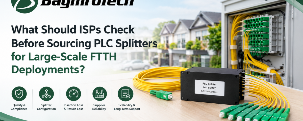 What Should ISPs Check Before Sourcing PLC Splitters for Large-Scale FTTH Deployments